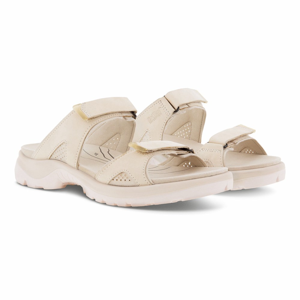 ECCO Womens Slides Beige - Yucatan 2.0 - OHA-076183